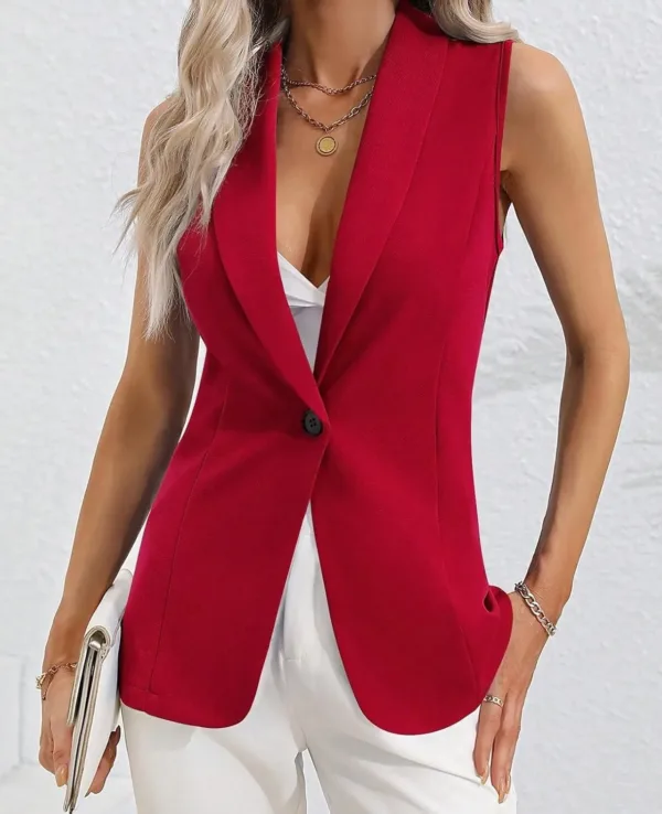 womens sleeveless blazer vest 7