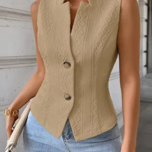 womens sleeveless vest blazer 3