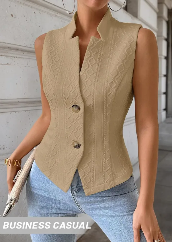 womens sleeveless vest blazer 3