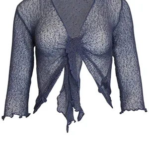 womens tie cardigan shrug 1