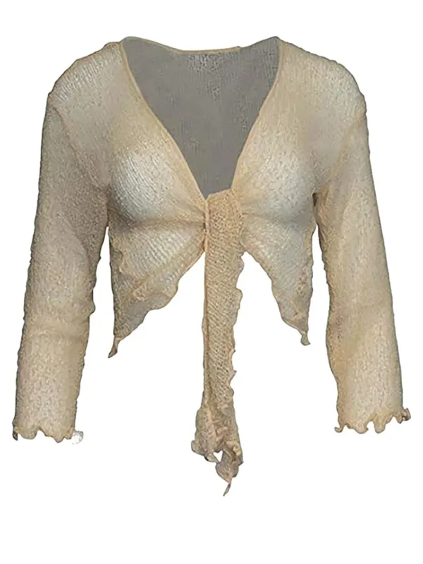 womens tie cardigan shrug 3