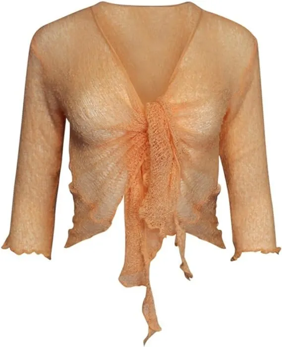 womens tie cardigan shrug 7