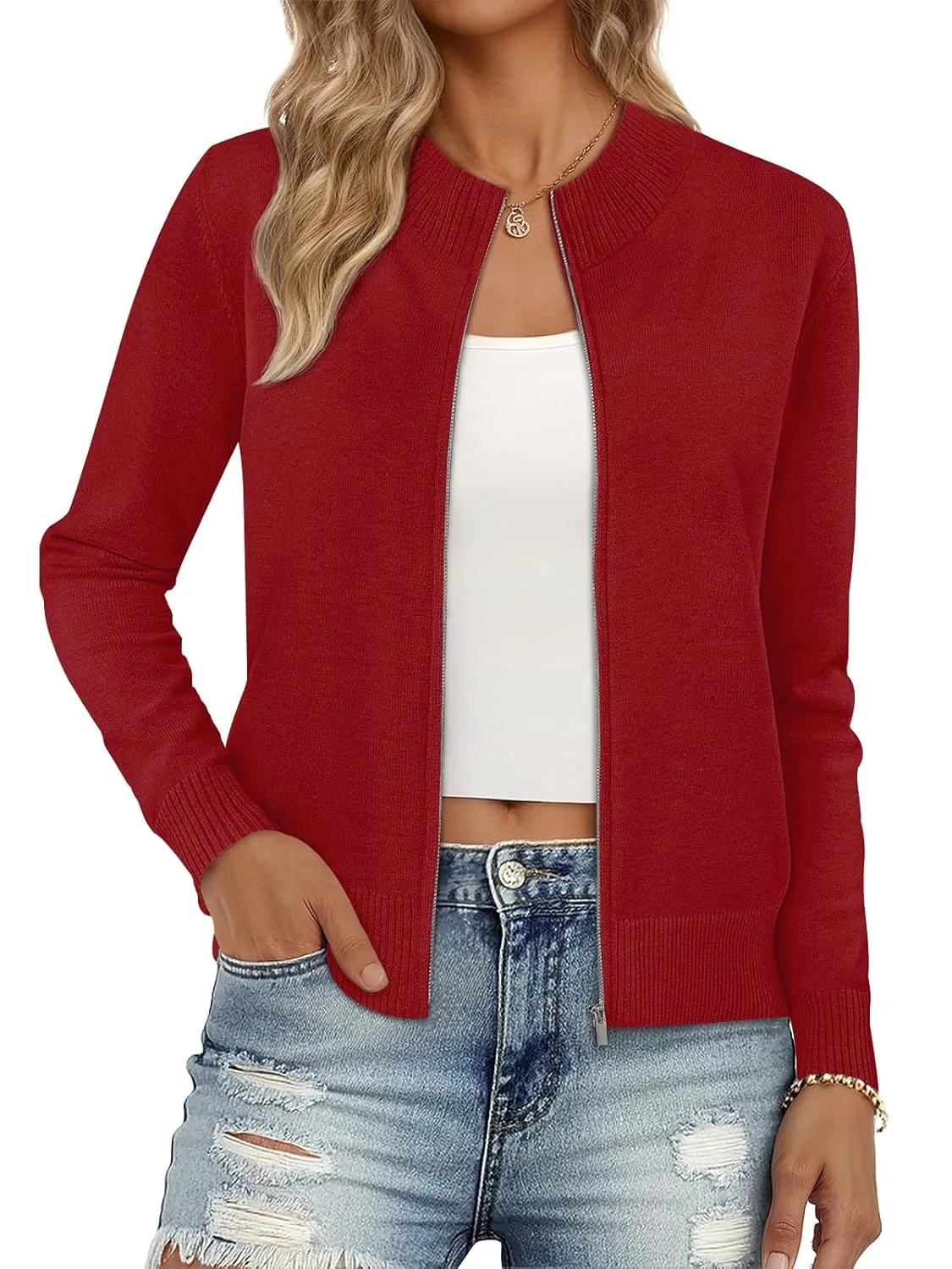 womens zip up cardigan 7