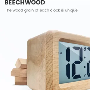 wooden digital alarm clock 3