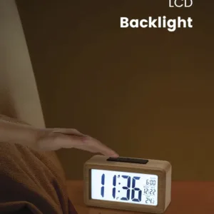 wooden digital alarm clock 5