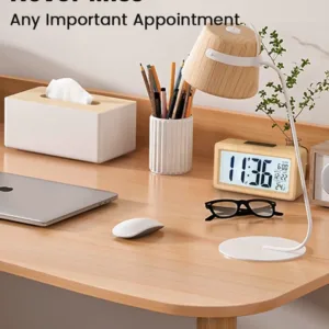 wooden digital alarm clock 7