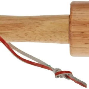 This wooden rolling pin features non-slip ergonomic handles for comfortable and easy dough rolling for baking cookies, pizza, fondant, and other sweets.
