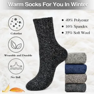 wool socks warm thick 4
