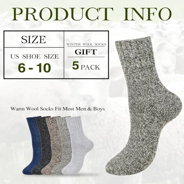 wool socks warm thick 5