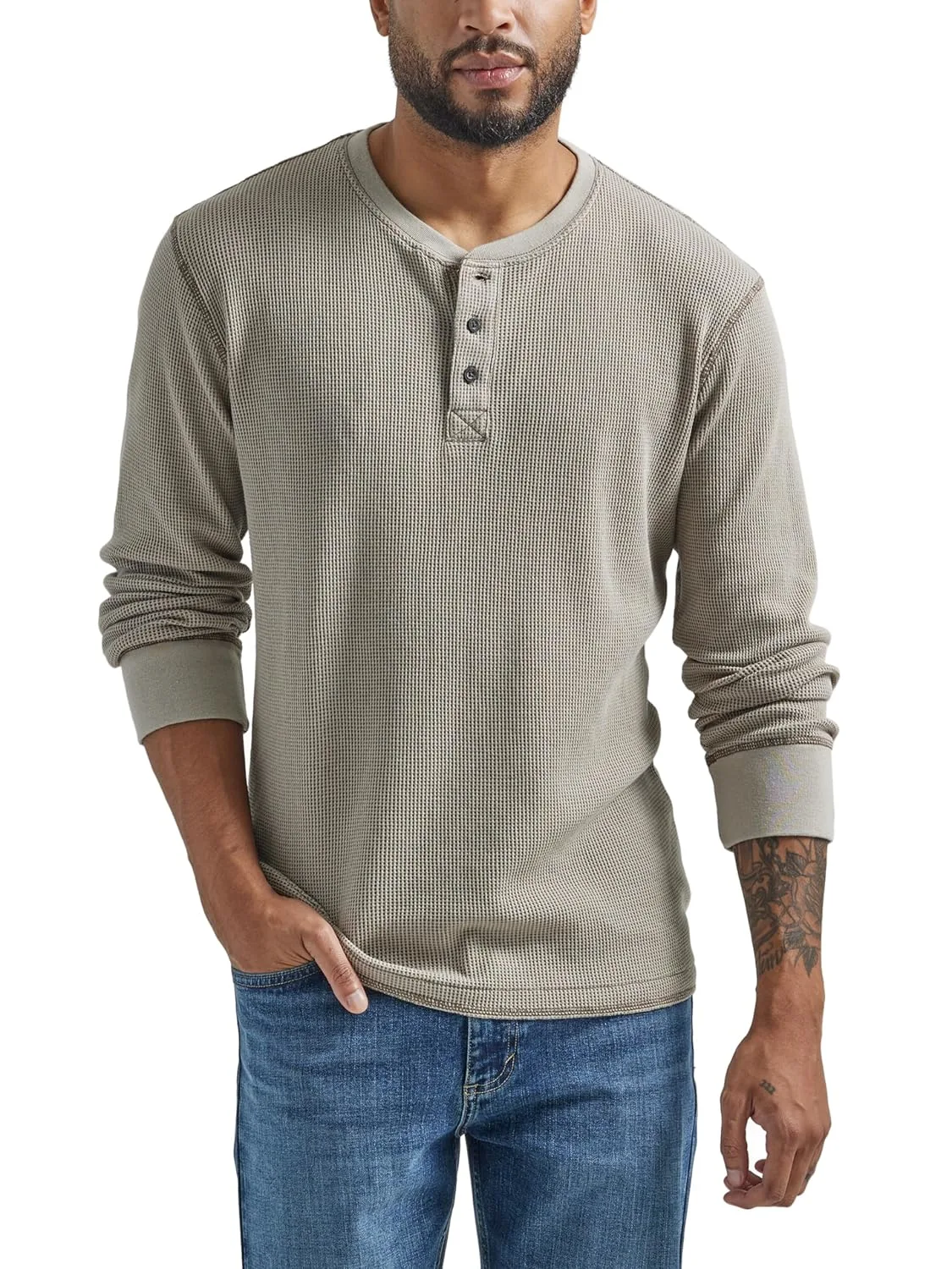 wrangler mens henley 1