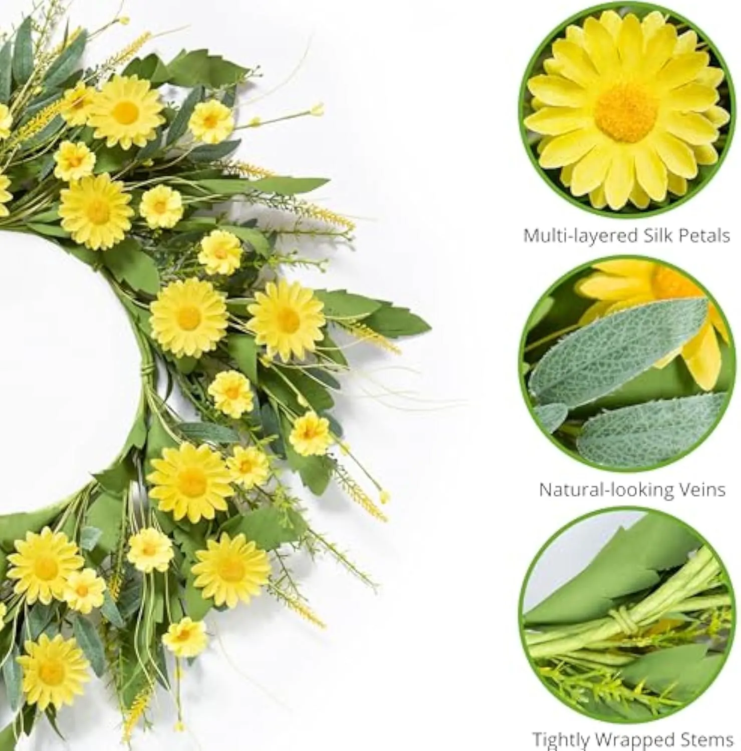 yellow daisy wreath 3