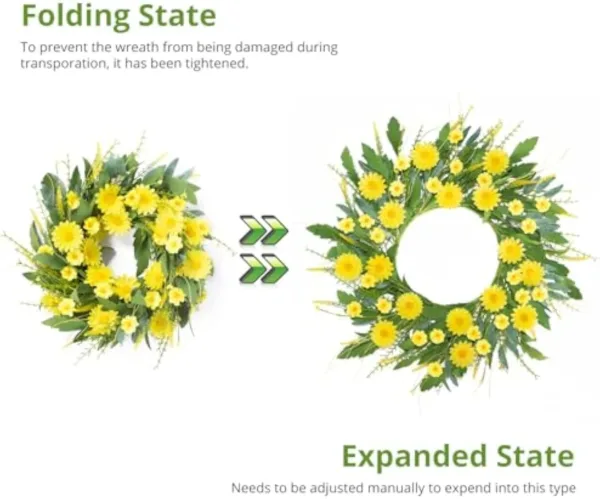 yellow daisy wreath 4