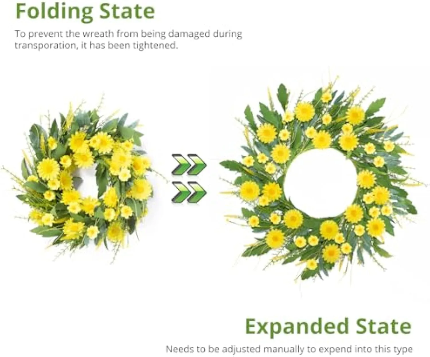 yellow daisy wreath 4
