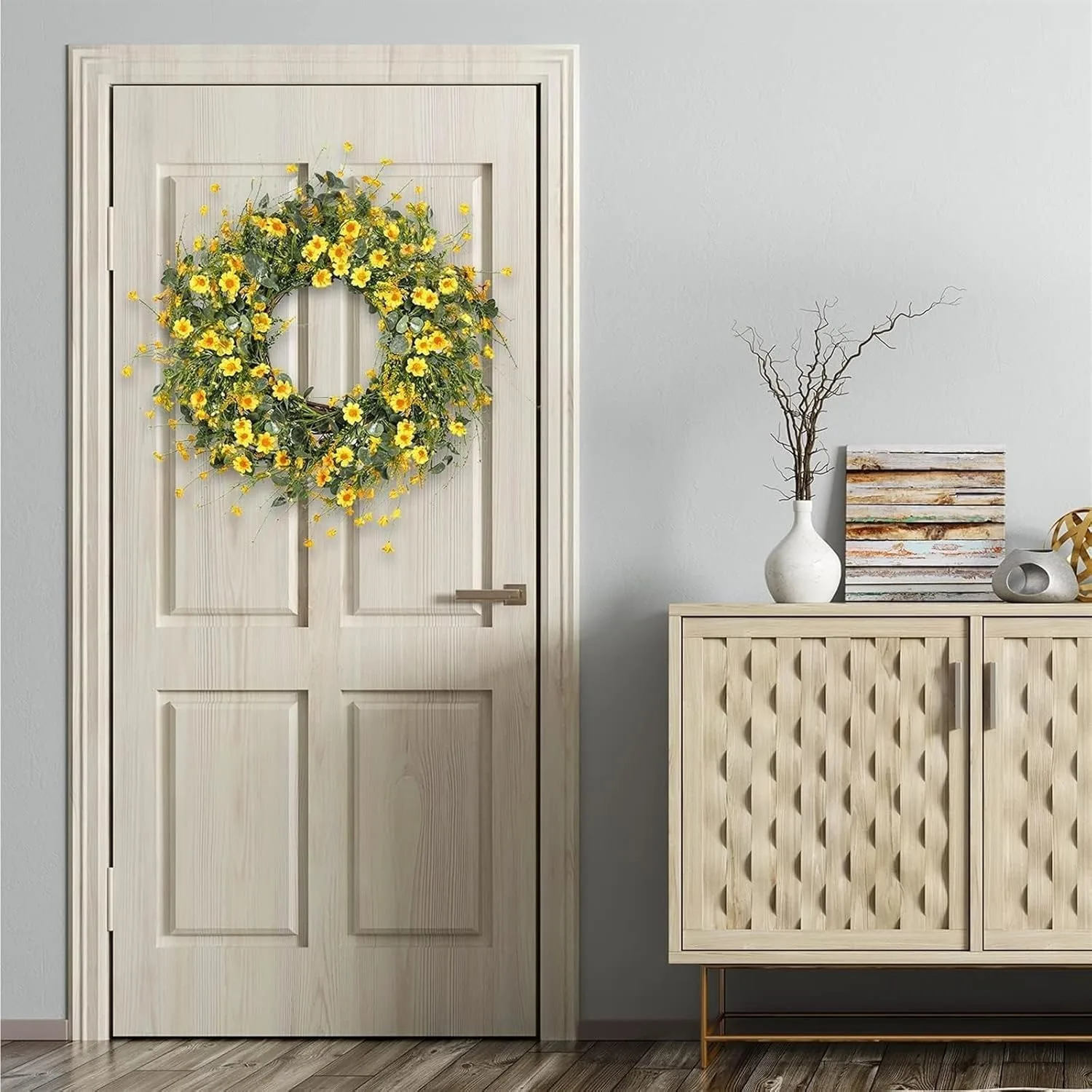 yellow daisy wreath 5