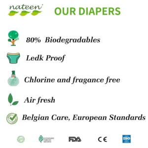 These Nateen Hospeen adult diaper pants in size medium provide super soft, breathable, and absorbent leak protection for both men and women.