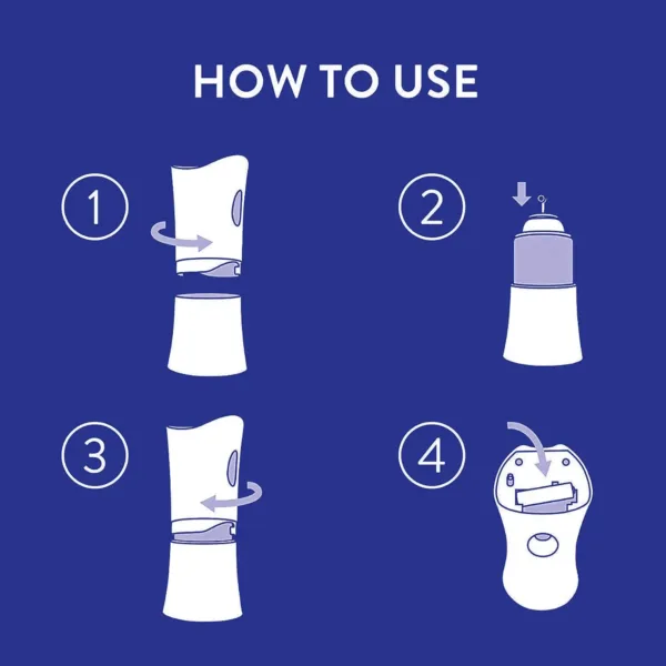 Elegant luxurious oud air freshener refill for automatic dispenser, offering a long-lasting, natural, and fresh fragrance for home and bathroom use, made in UAE.