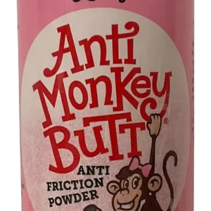 This is a container of Anti Monkey Butt Women's Body Powder designed to keep you dry and comfortable.