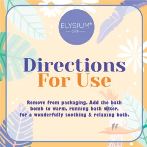 Elysium Spa Chamomile and Jasmine bath bombs create a soothing and relaxing bath experience for a restful sleep, releasing a calming fragrance into silky, bubble-free water.