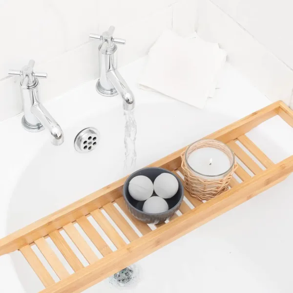 Elysium Spa Chamomile and Jasmine bath bombs create a soothing and relaxing bath experience for a restful sleep, releasing a calming fragrance into silky, bubble-free water.