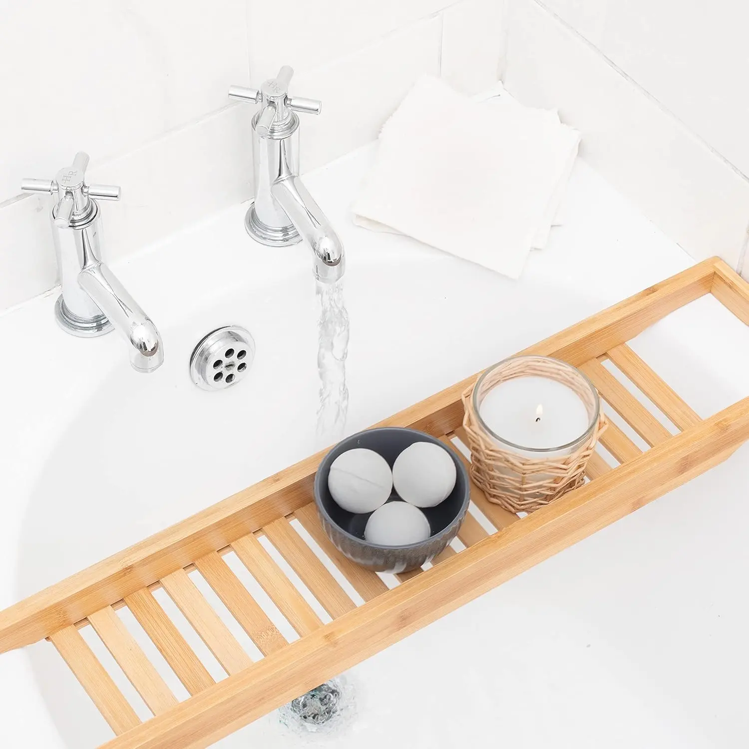 Elysium Spa Chamomile and Jasmine bath bombs create a soothing and relaxing bath experience for a restful sleep, releasing a calming fragrance into silky, bubble-free water.