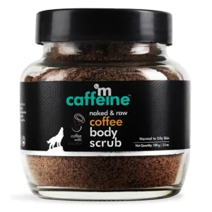 mCaffeine Coffee Body Scrub exfoliates and removes tan and dead skin for soft, smooth skin on the body, including troublesome areas like the neck, knees, and elbows.