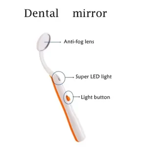 This is a 2-pack of dental mirrors with LED lights designed for teeth inspection and oral care at home.