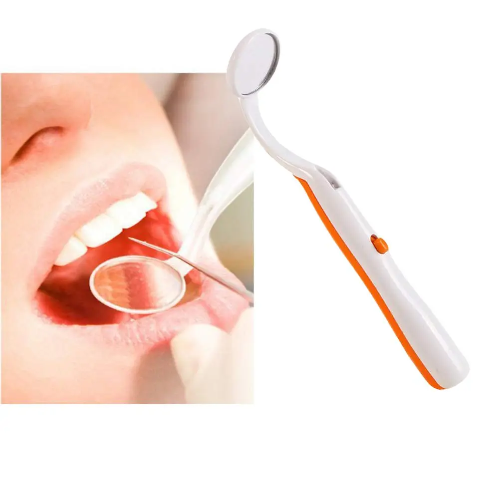 This is a 2-pack of dental mirrors with LED lights designed for teeth inspection and oral care at home.