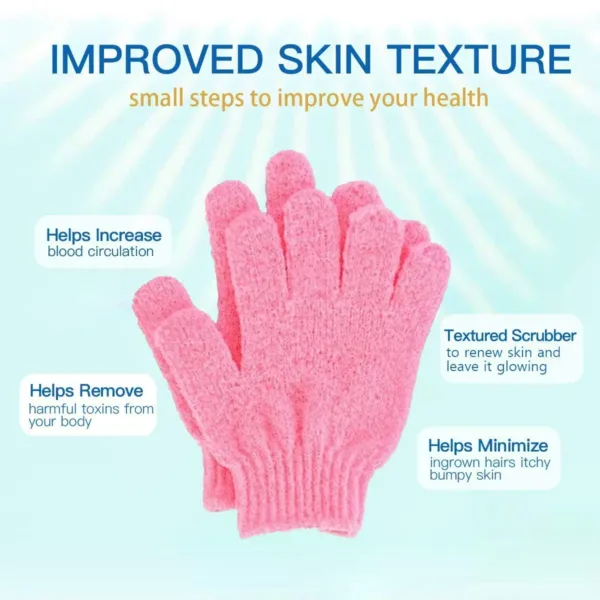These four pairs of exfoliating gloves made from high-quality nylon provide a full body spa experience, removing dead skin cells and improving circulation for silky smooth skin.