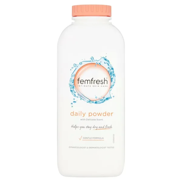 Femfresh Re-Balance Powder is a talc-free, dermatologically and gynecologically tested powder designed for intimate skin care, gently absorbing moisture and leaving a delicate, fresh scent.