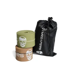 This set of Gymreapers floss bands includes two compression stretch bands in different thicknesses to help reduce soreness, improve range of motion, and increase mobility for effective muscle recovery.