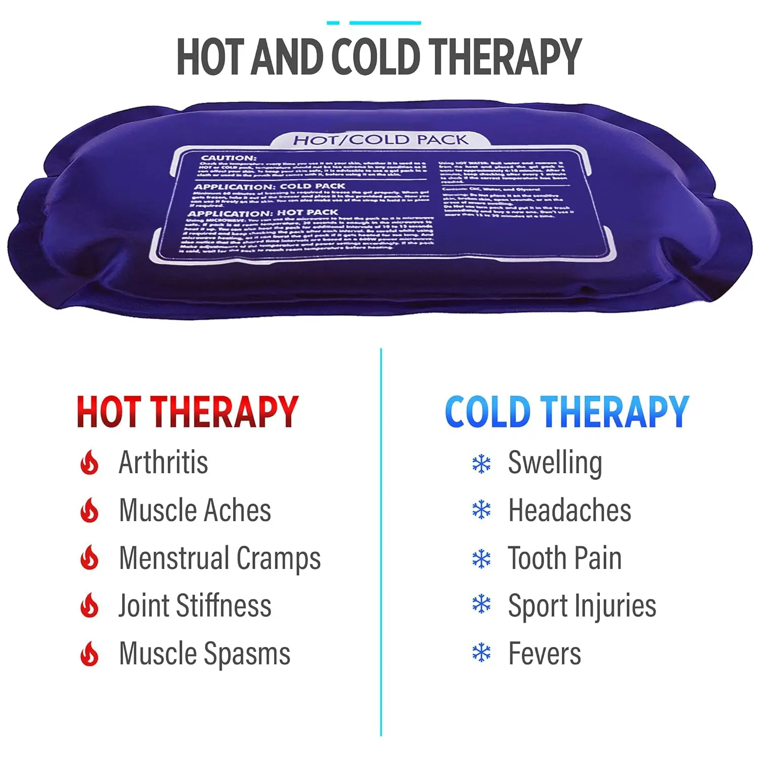 Ice Pack for Injuries Reusable Hot Cold Gel Packs