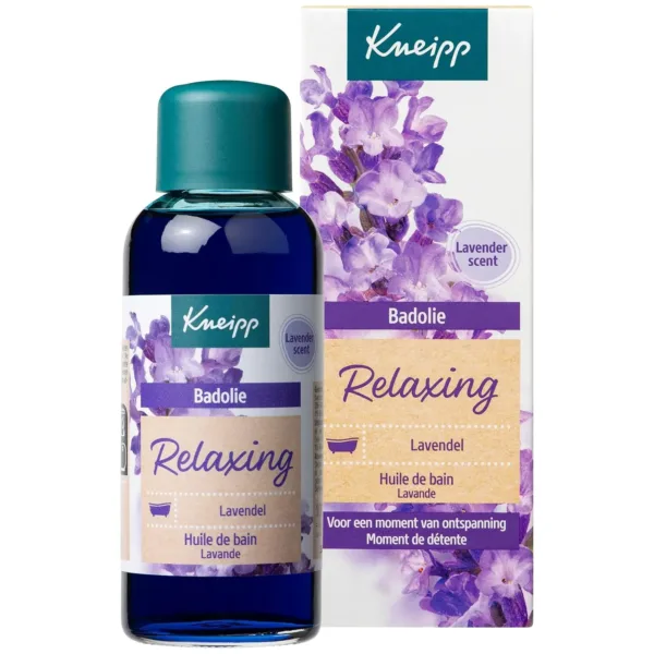 A bottle of Kneipp Lavender Bath Oil, designed to provide a relaxing and soothing bath experience for harmony and balance.