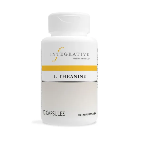 Integrative Therapeutics L-Theanine supplement in capsule form helps promote relaxation and support a healthy stress response without causing drowsiness, and it is vegan and gluten-free.