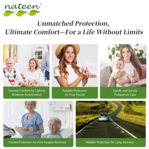 Nateen Hospeen adult diaper pants in medium size with super absorbency for men and women, designed for a comfortable and discreet fit with reliable leak protection.