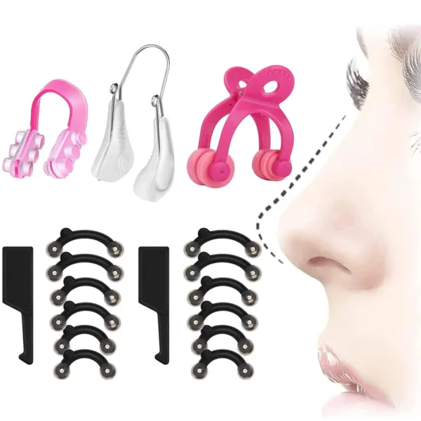 This set of five multi-colored nose slimming clips helps to shape and lift your nose for a more delicate appearance with regular use.
