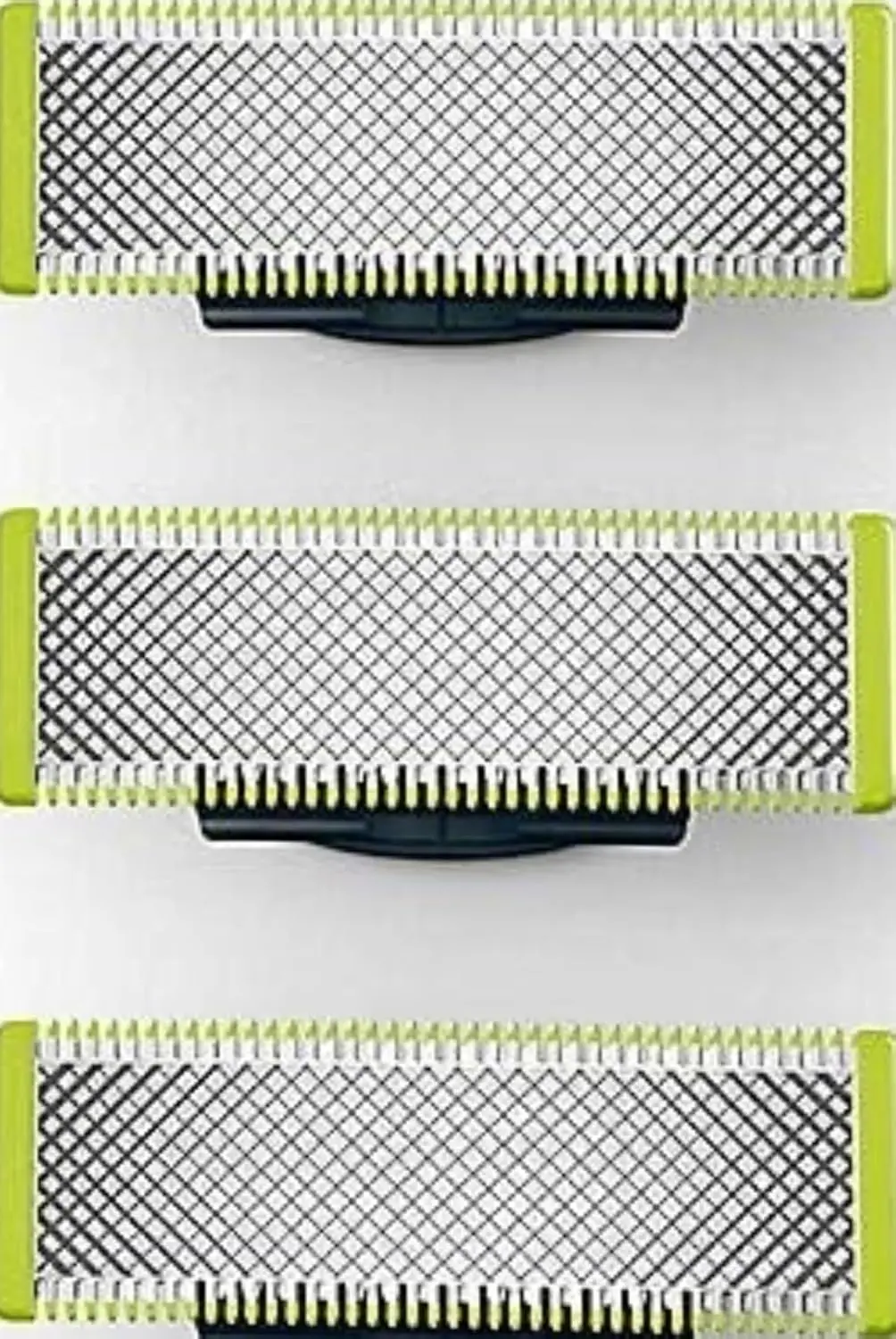 A package of Philips Norelco OneBlade replacement blades, designed to trim, edge, and shave any length of hair with a glide coating for comfortable shaving.