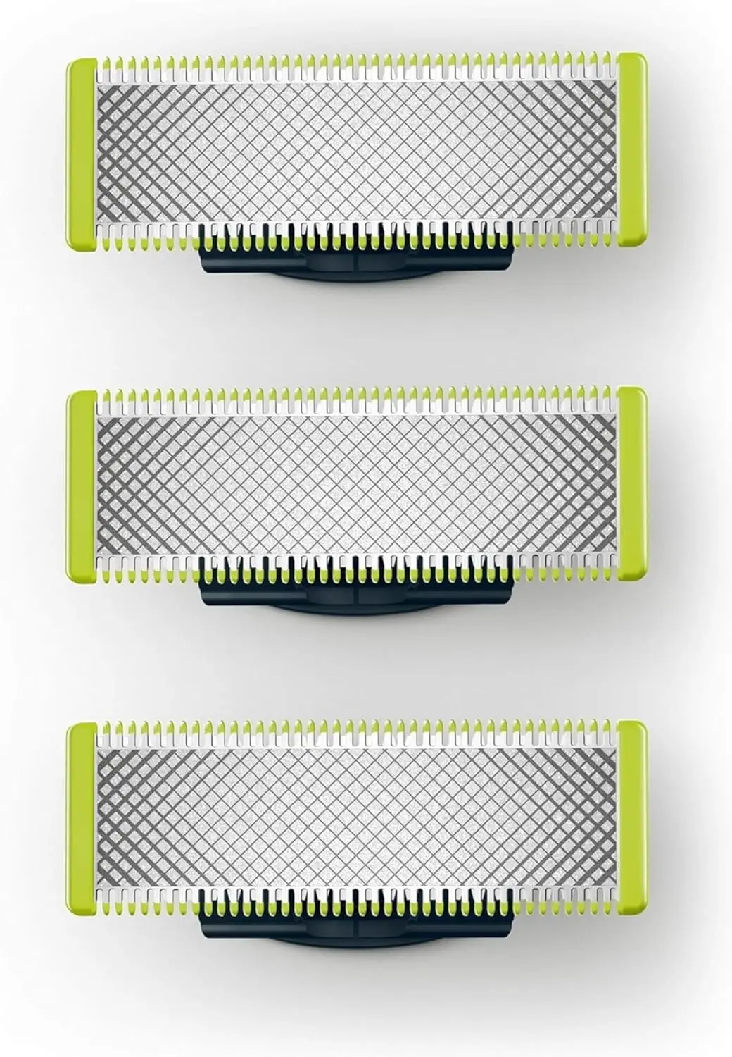 A package of Philips Norelco OneBlade replacement blades, designed to trim, edge, and shave any length of hair with a glide coating for comfortable shaving.