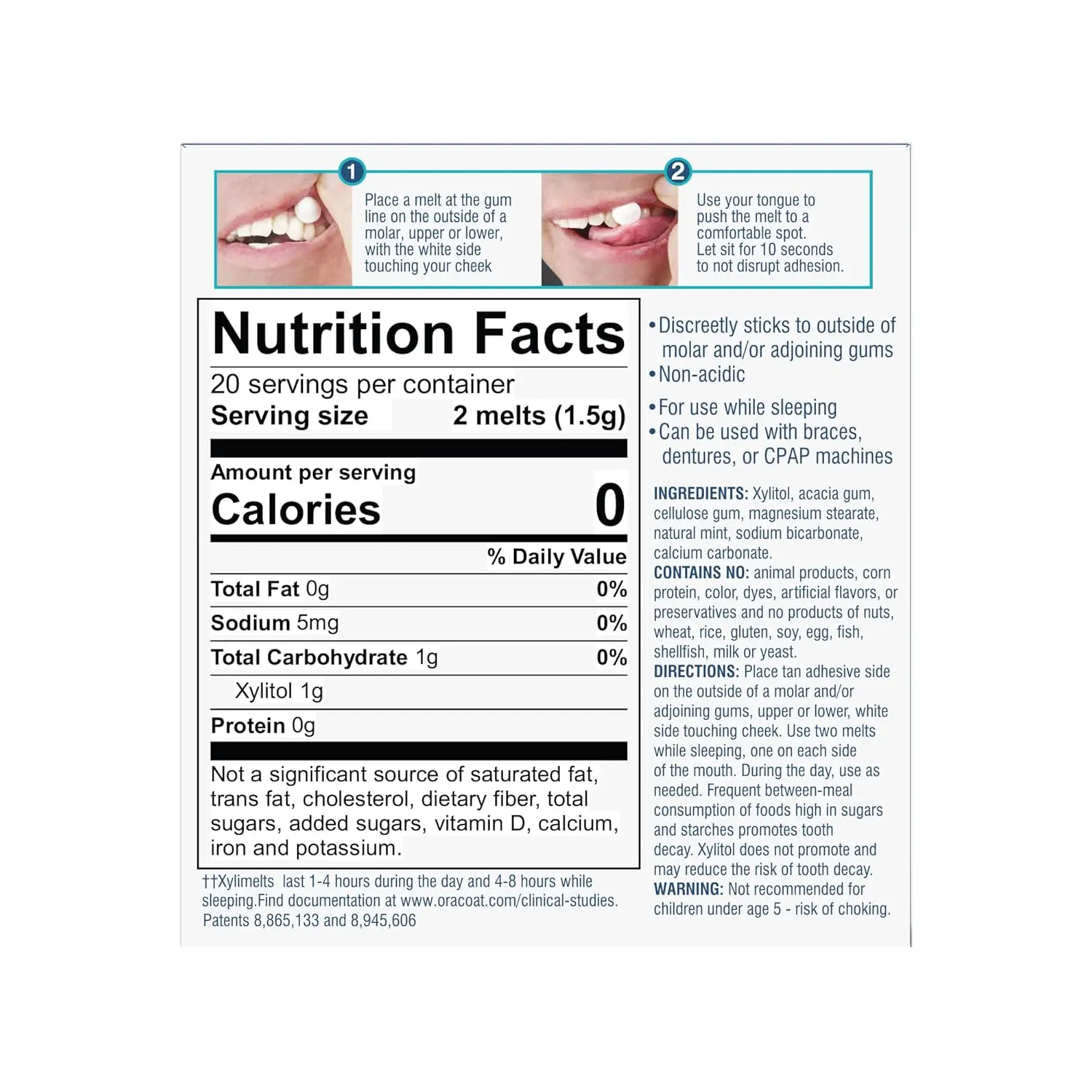 This is a 40-count package of Oracoat Xylimelts, a skin treatment mask by Oracoat.