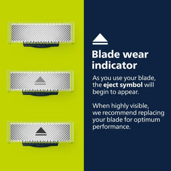 A single Philips Norelco OneBlade replacement blade with rounded tip for a comfortable, not-too-close shave, lasting up to 4 months with average use.