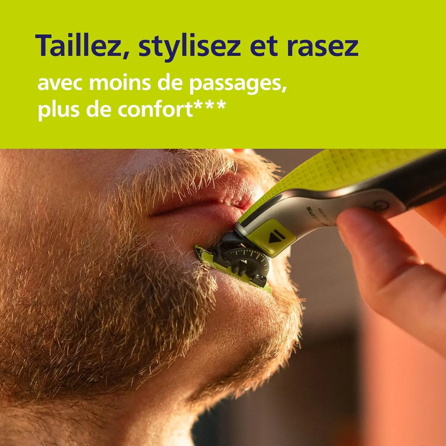 A single Philips OneBlade 360 replacement blade, designed with innovative technology for a close and comfortable shave with all OneBlade models.