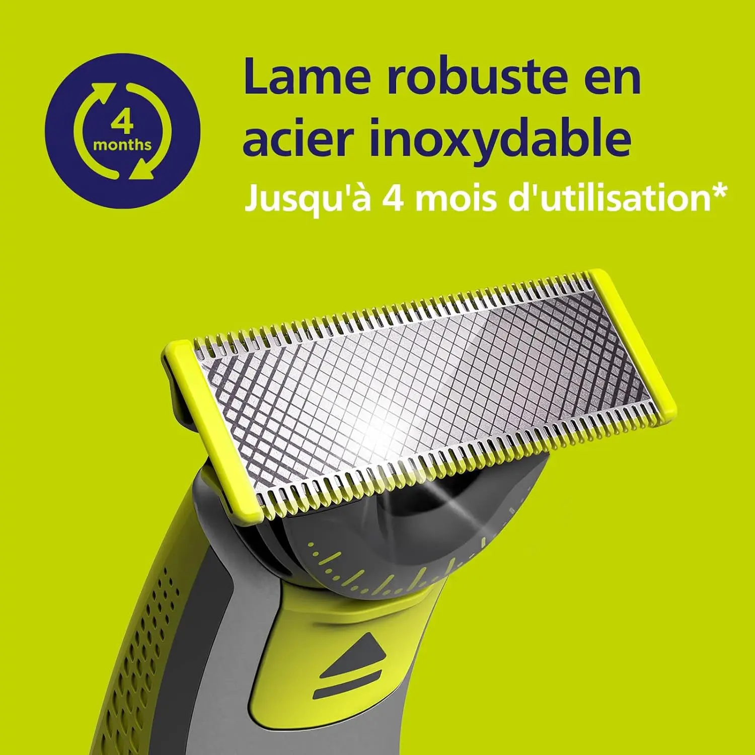 A single Philips OneBlade 360 replacement blade, designed with innovative technology for a close and comfortable shave with all OneBlade models.