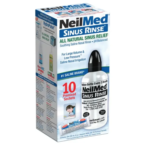 Rinus Rinse Sinus Rinse Kit - Natural Saline Nasal Relief