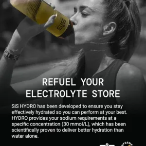 Science In Sport Hydro electrolyte tablets offer sugar-free hydration, reduce fatigue with essential electrolytes, and support normal muscle and nervous system function for peak athletic performance.