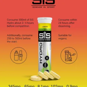 Science In Sport Hydro electrolyte tablets offer sugar-free hydration, reduce fatigue with essential electrolytes, and support normal muscle and nervous system function for peak athletic performance.