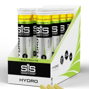 Science In Sport Hydro electrolyte tablets offer sugar-free hydration, reduce fatigue with essential electrolytes, and support normal muscle and nervous system function for peak athletic performance.
