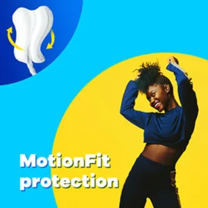 Tampax Pearl Regular tampons for light to medium flow days, featuring a SmoothTouch applicator, anti-slip grip, MotionFit protection, and LeakGuard braid for comfortable, discreet, and confident period protection.