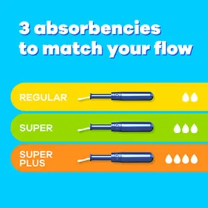 Tampax Pearl Regular tampons for light to medium flow days, featuring a SmoothTouch applicator, anti-slip grip, MotionFit protection, and LeakGuard braid for comfortable, discreet, and confident period protection.