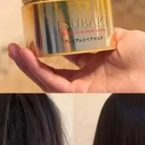 This is a 180g pack of Tsubaki Premium Repair Hair Mask, a conditioner from Shiseido designed to repair and nourish hair.
